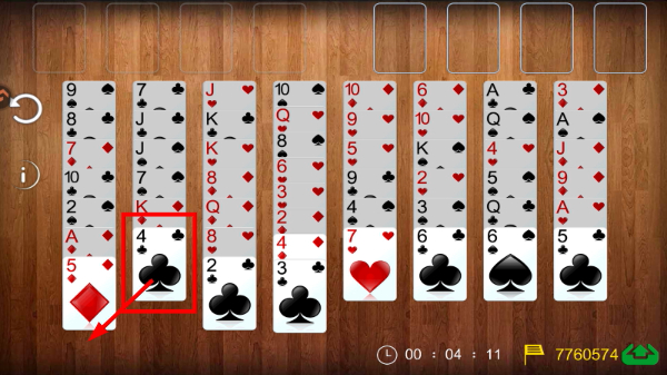 扑克牌空当接龙